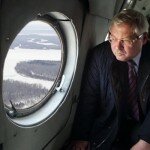 Губернатор Томска с вертолета осмотрел ситуацию на реках